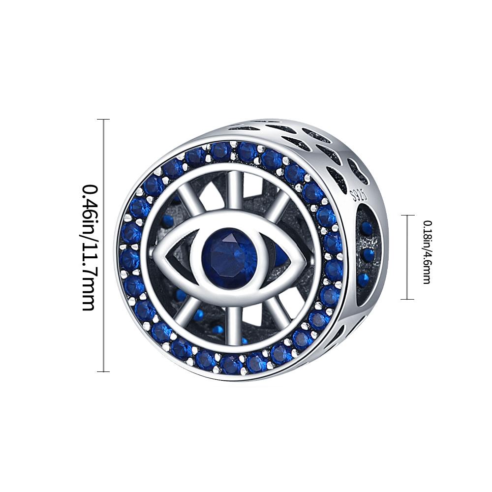 Original Charms Copper Plated Blue Demon'S Eye Beads Fit Bracelet Women Jewelry Making Diy Gift