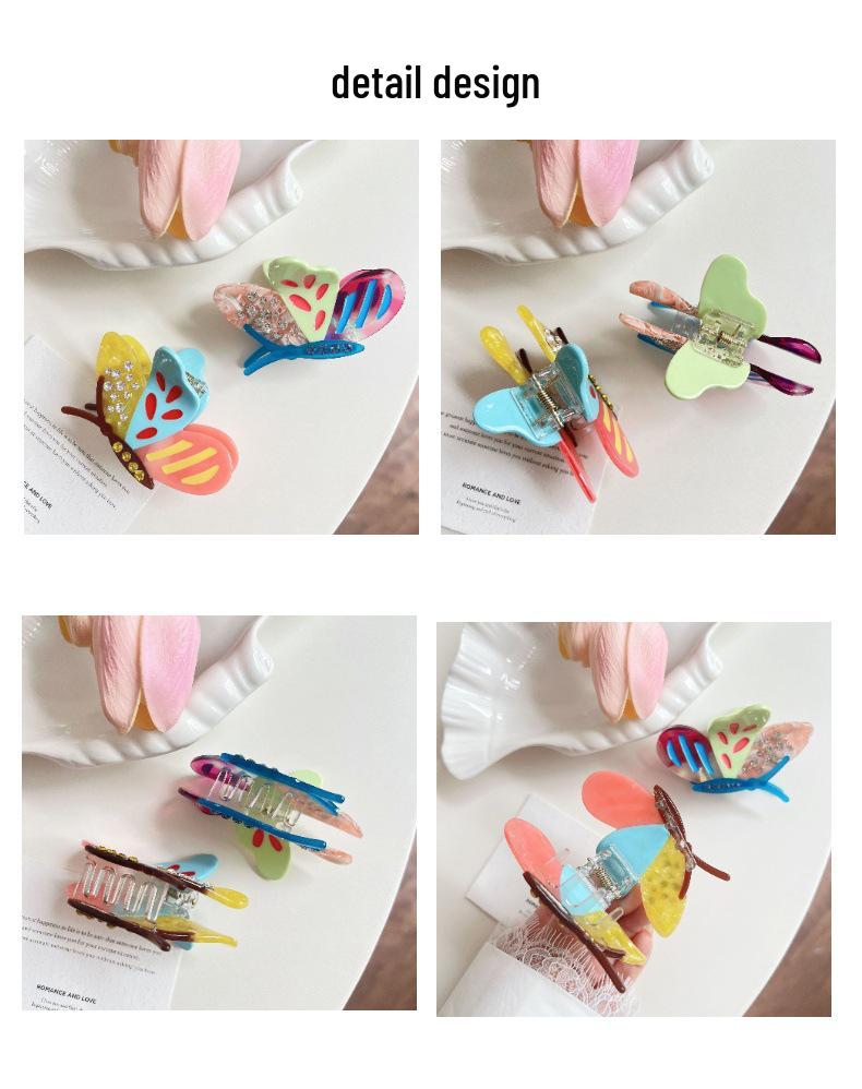 Luxurious Rhinestone Butterfly Hair Clip for Thin Hair