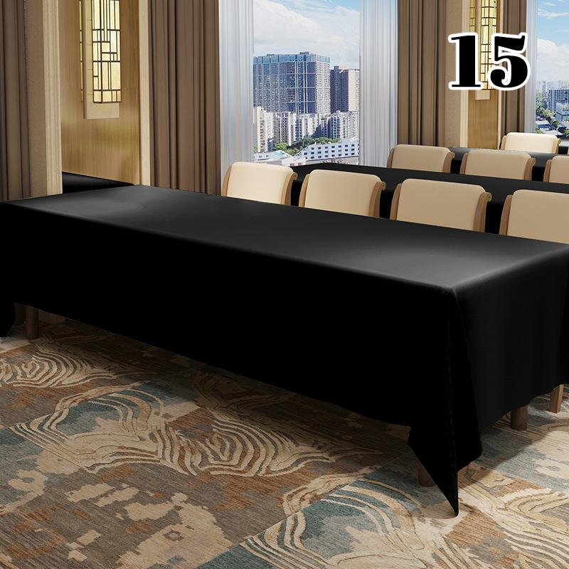 Thickened Waterproof Conference Tablecloth Reusable Rectangular High-end Exhibition Activity Table Cloth Table Skirt Table Cover