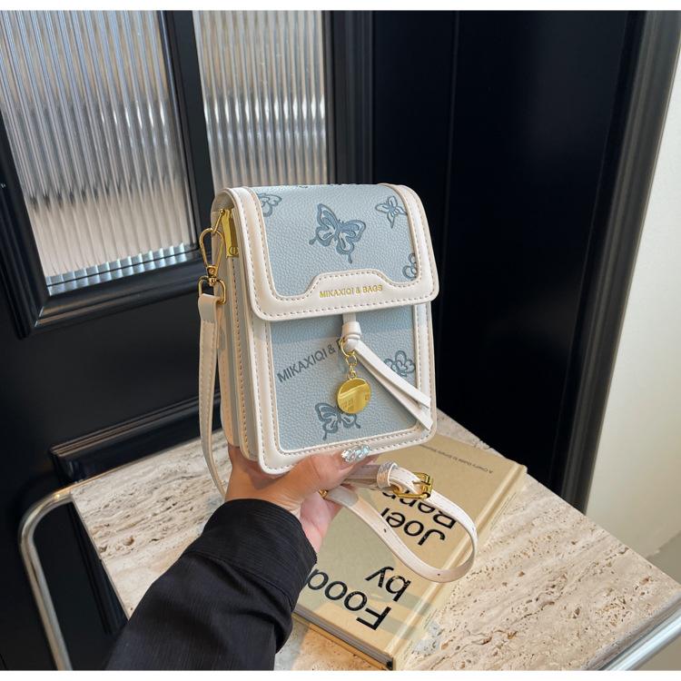 Summer messenger small bag women's 2025 new trendy small square bag high-end shoulder bag popular super hot mobile phone bag