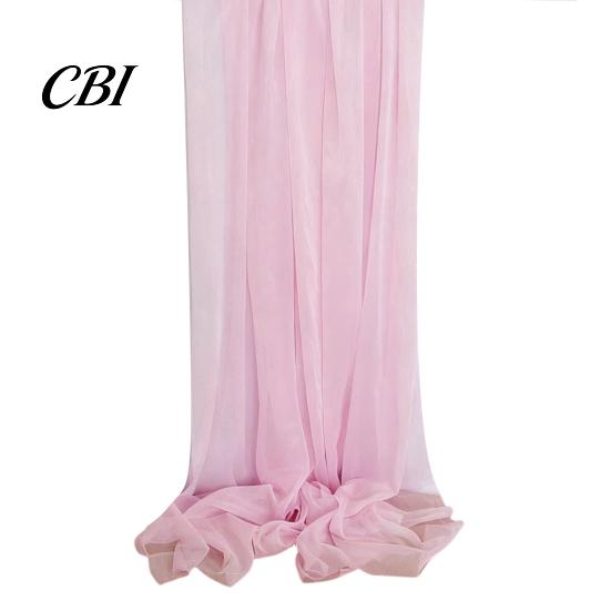 Chiffon Table Runner Sheer Flowing Runner, Wedding Elegant Solid Color Charming Dining Accessory for Home Bridal Shower Party Decor