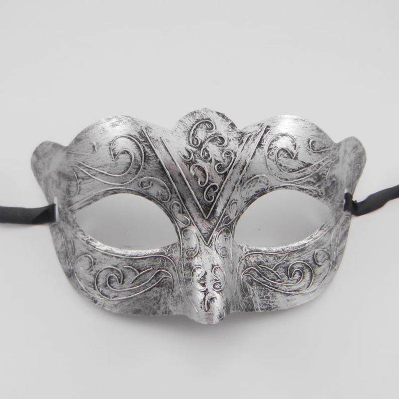 Retro Greek Roman Men s Gladiator Half-Face Masquerade Mask for Halloween Costume Parties One Size