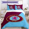Set Lenzuola Stampato Aston Villa Football 3 Pezzi, Comodo Set Copripiumino per Camera da Letto Amico della Pelle