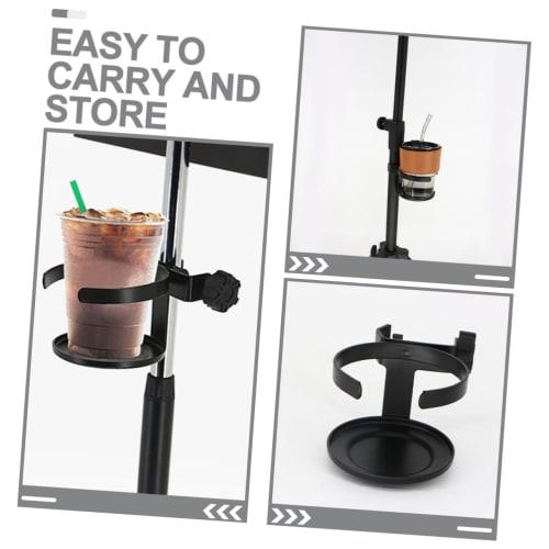 Vaguelly Music Stand Water Cup Holder, Microphone Stand, Cup Holder, Tumbler Cup Cradle, Cup Holder Stand, Metal, Black