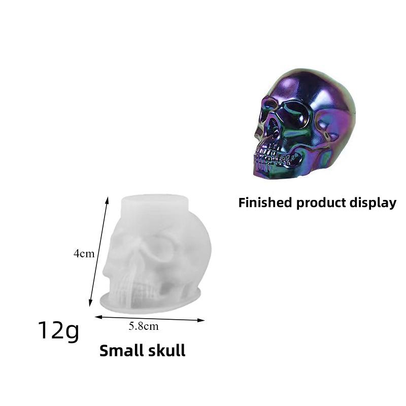 

Evil Skeleton Candle Silicone Mold DIY Skeleton Keychain Pendant Resin Mold for Halloween Aromatherapy Candle Decoration