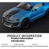 Large 1/18 Alloy Die-cast Ford Mustang GT500 Car Model Collection Ornaments Simulation Sound and Light for Boys Birthday Gift