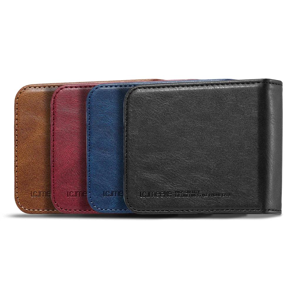 Luxus Leder Wallet Hülle für Samsung Galaxy Z Flip 7 fe 6 5 4 3 Flip7 Flip6 5G Handyhülle mit Kartenhalter RFID-Blockierung