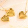 Stainless steel necklace retro love photo frame necklace does not fade women's light luxury carved titanium steel necklace pendant jewelry