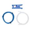 3D-Drucker Teile Kit 1 Meter Weiß Blau PTFE Schläuche mit Rohrschneider Pneumatikverbinder für 3D-Drucker Ersatzteil