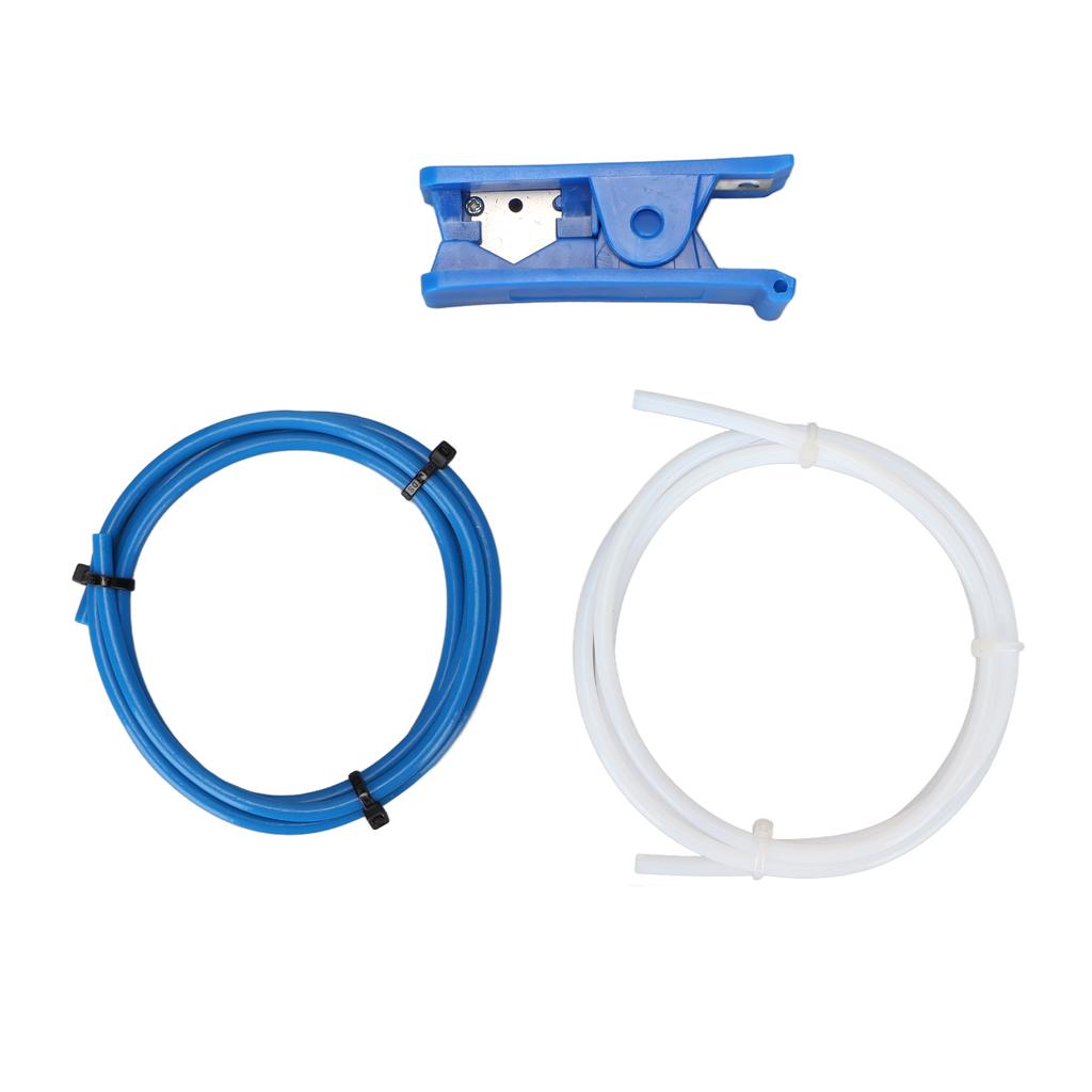 3D-Drucker Teile Kit 1 Meter Weiß Blau PTFE Schläuche mit Rohrschneider Pneumatikverbinder für 3D-Drucker Ersatzteil