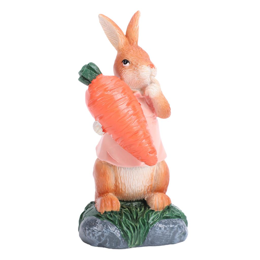 Harz Ostern   mit Karotte Süßer Hase Harzfigur Entzückend   Dekoration für Zuhause