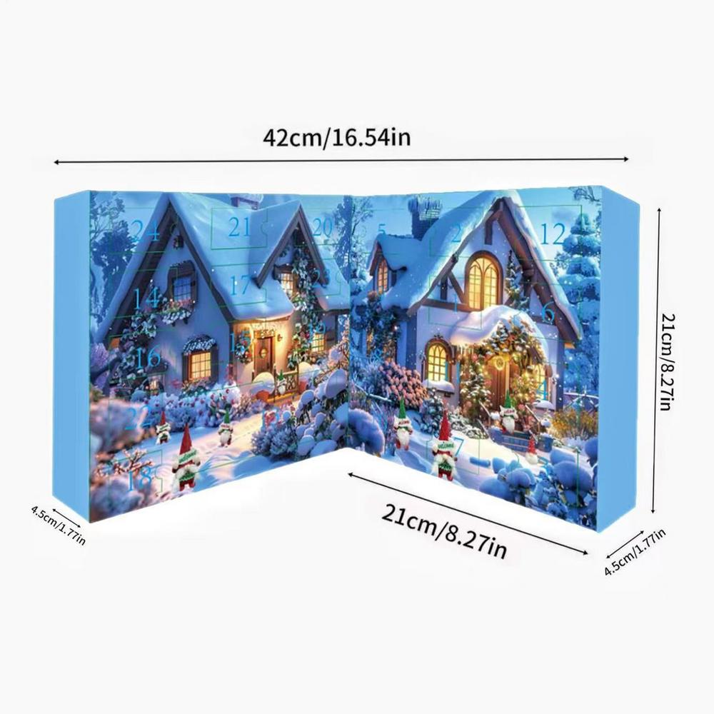 

Calendar Advent 24 Days Christmas Holiday Countdown Collectible Figures Stocking Stuffers For Daily Ritual Decor Fireplace one size