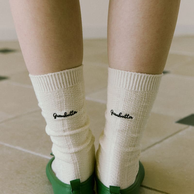 GREENBUTTER Netzstrumpfsocken (Elfenbein)