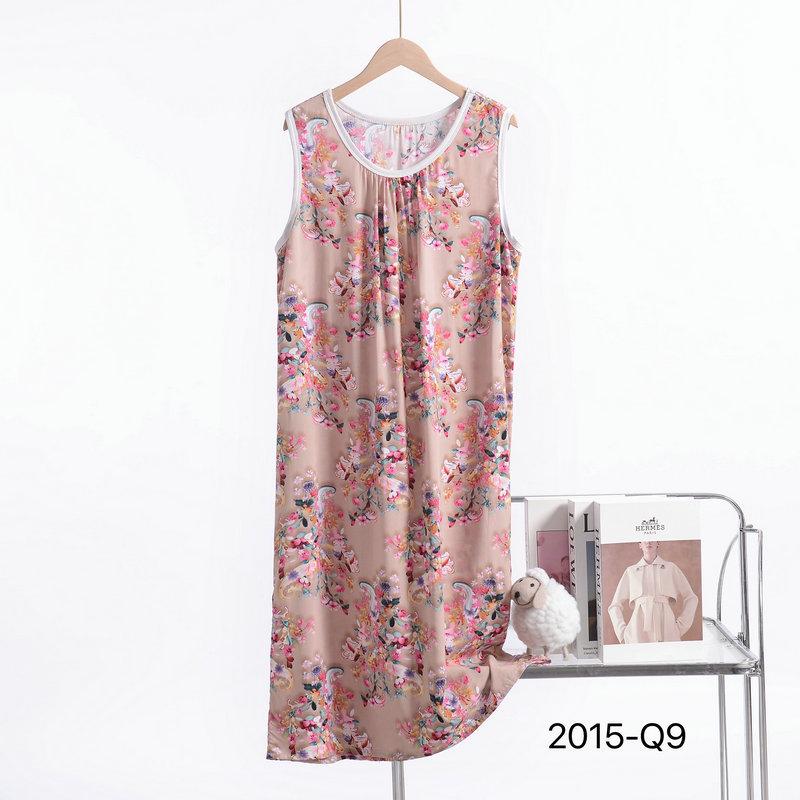 

Женское летнее платье-пижама без рукавов из вискозы и хлопка больших размеров 2XL