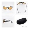 Made in Japan Sports Sunglasses Polarized LUNA Golf Baseball Tennis Running Walking Outdoor BKBK Polarized Foxy Brown [SWANS] LN-0065