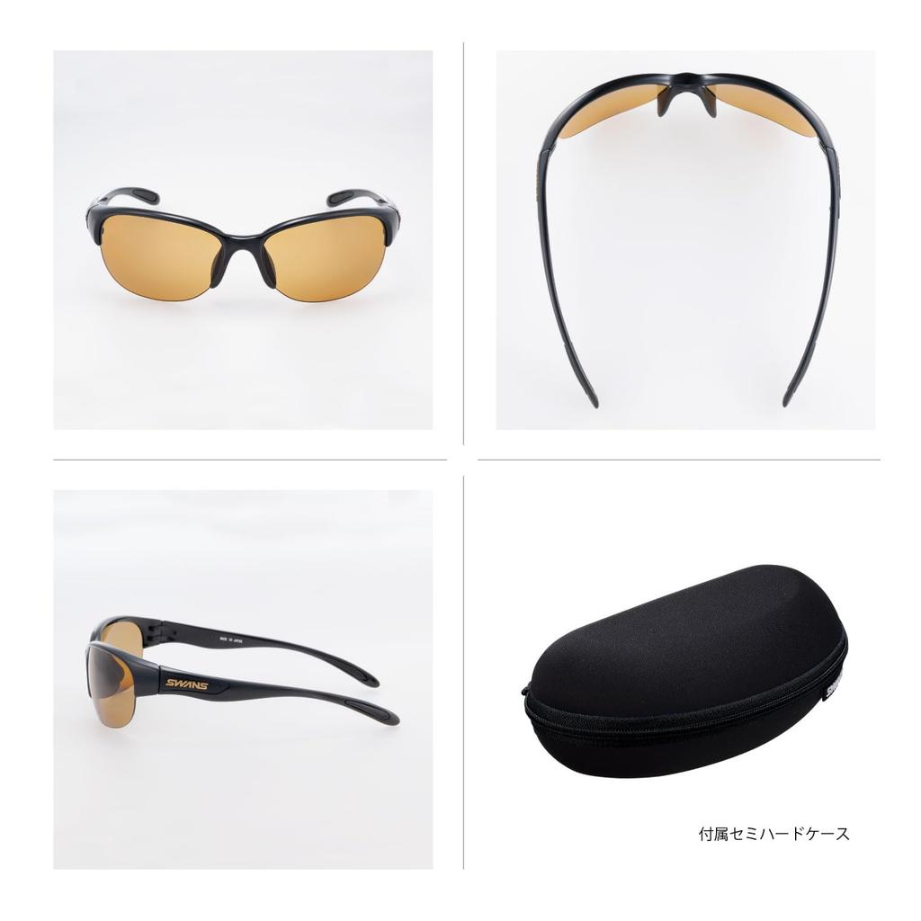 Made in Japan Sports Sunglasses Polarized LUNA Golf Baseball Tennis Running Walking Outdoor BKBK Polarized Foxy Brown [SWANS] LN-0065