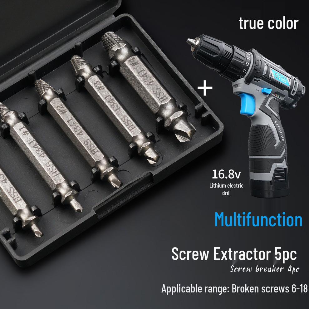 High-Strength Universal Screw Extractor for Stripped or Broken Screws