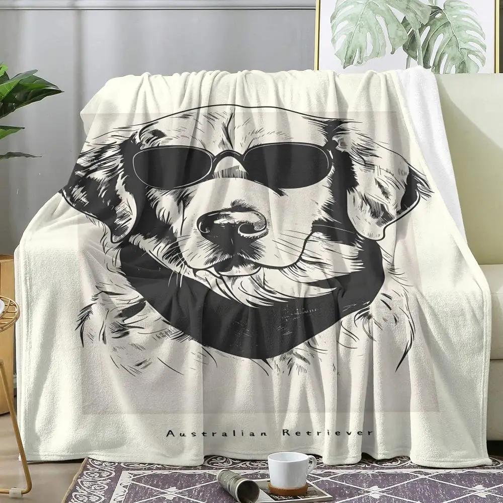 Portrait of a Puppy Throw Soft Flannel Throw Summer AC Blanket Lightweight Cool Nap Blanket for Sofa Bed Couch Travel