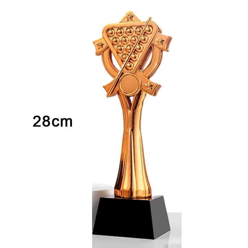 

Customized Snooker Trophy Gold, Silver, Copper, Annual Meeting Celebration Excellent Billiards Sports Souvenir Crystal Base, 1Pc