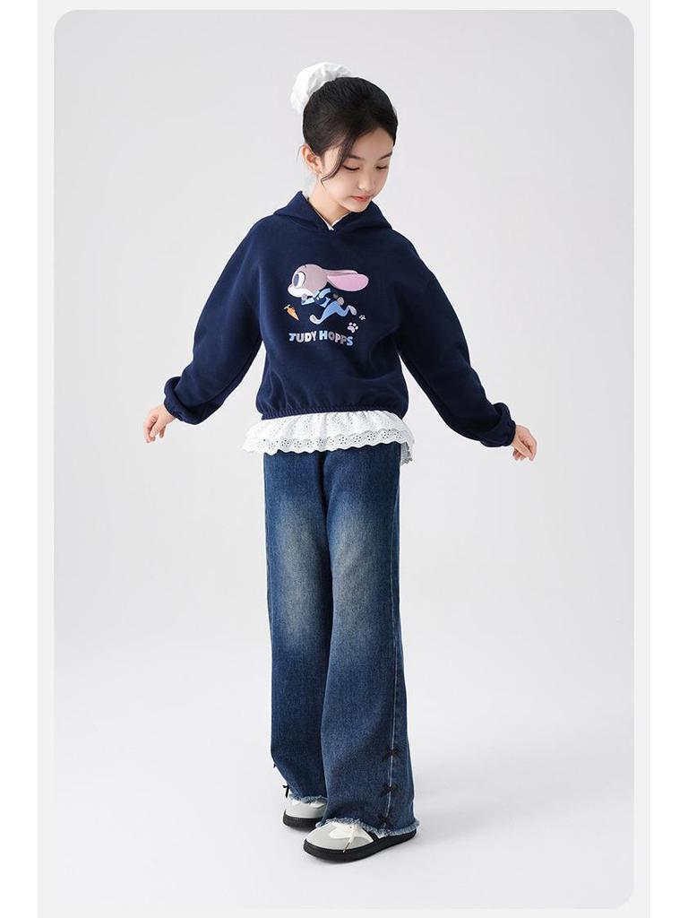 Retro Gewaschene Mädchen Straight-Leg Jeans - Neue Herbst Bequeme & Vielseitige Lange Hosen