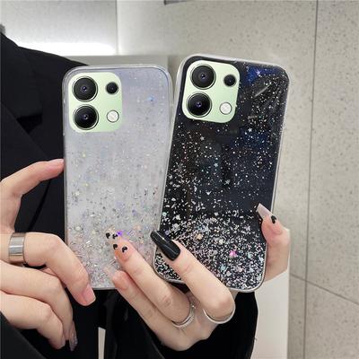 Für Xiaomi Redmi A3 A2+ A1 Plus, weiche Hülle mit Goldfolienglitzer, für Redmi Note 13 Pro Plus 5G Note13 Pro 4G, transparente Silikon-TPU-Rückseite mit Farbverlauf