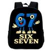 Printed Kindergarten 67 Six Seven Schoolbag, Cartoon Animation 12-inch Backpack Casual and Light