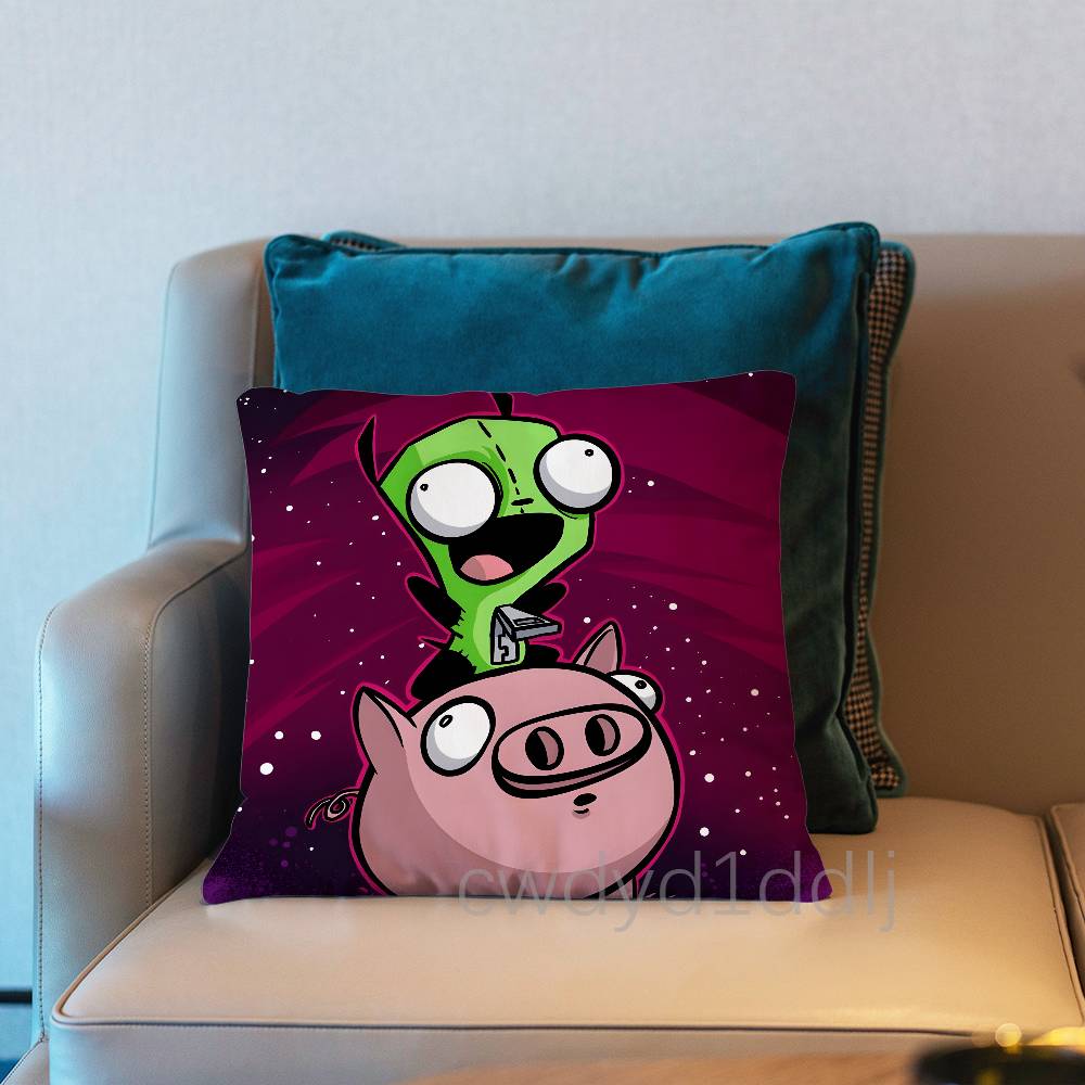 I-Invader Zim Anime Cushion Cover Pillow Cover Decor Pillowcase Printed Cushion Case For Couch