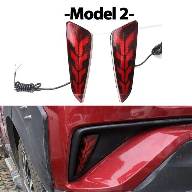 Car LED DRL Reflector Lamp Rear Fog Rear Bumper Brake Light For Toyota C-HR CHR 2016-