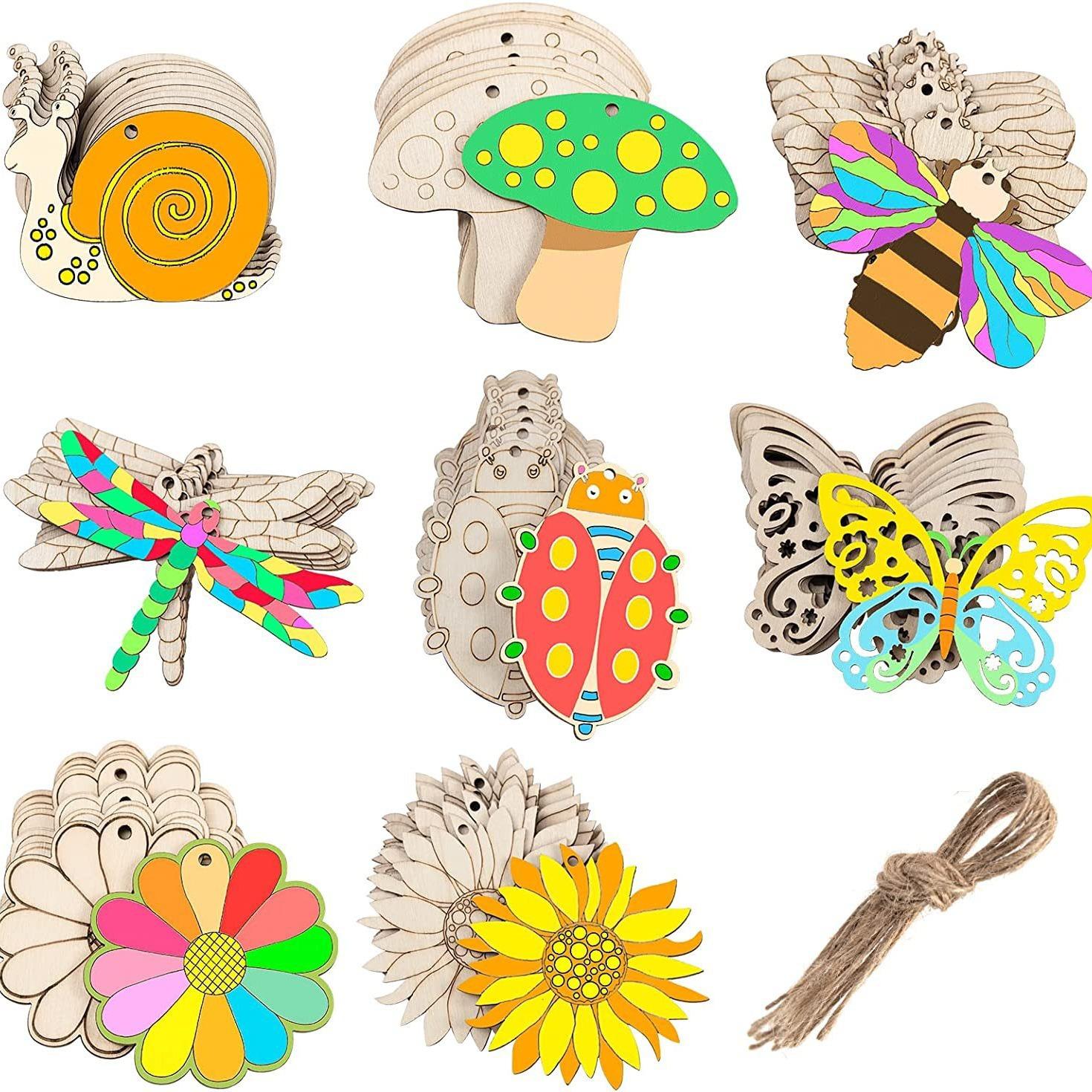 High-Quality Wooden Self-assembly High-Quality Handmade High-Quality Pendant High-Quality Cartoon High-Quality Flower Insect High-Quality Wooden