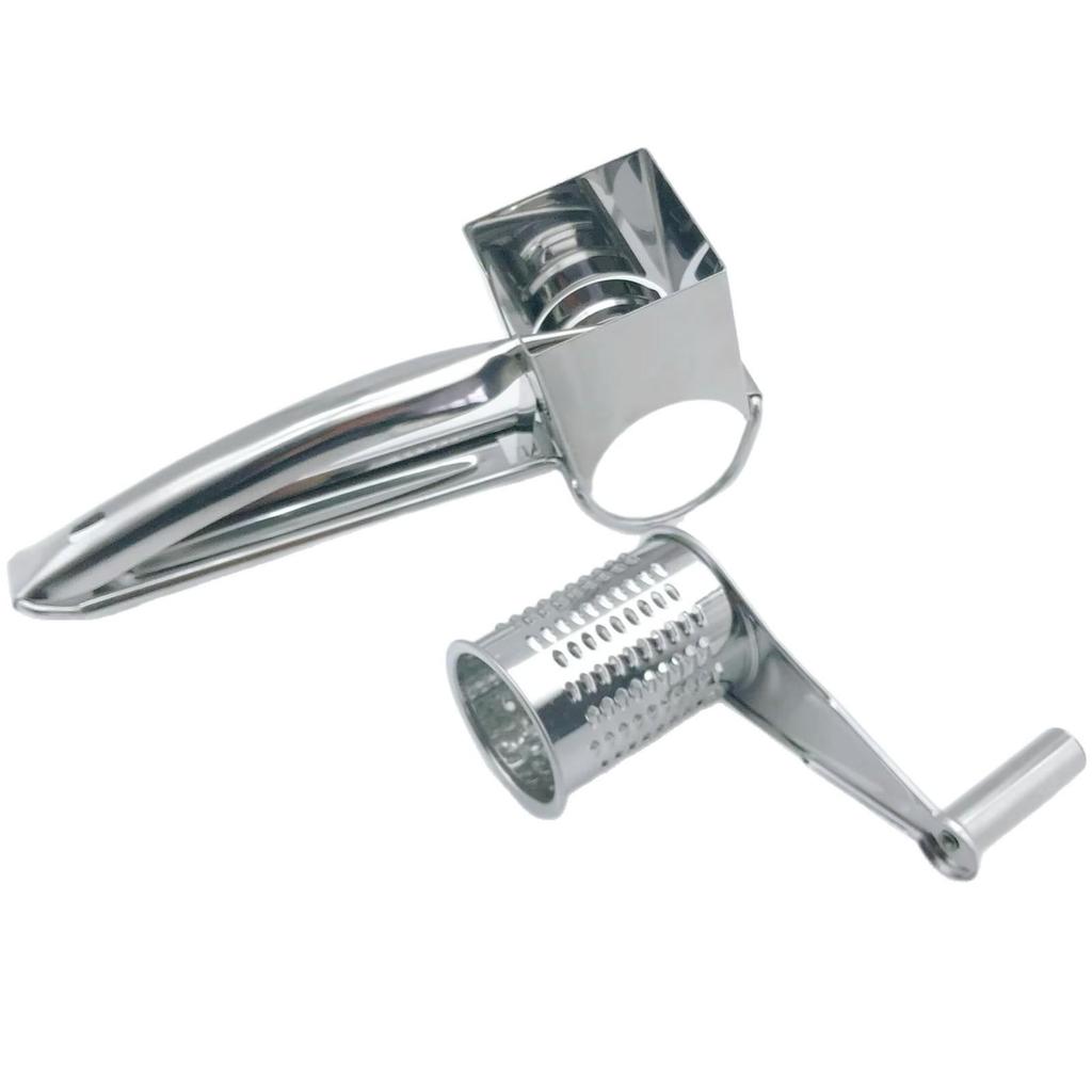 Stainless Steel Hand-Crank Rotary Cheese Grater for Kitchen Use