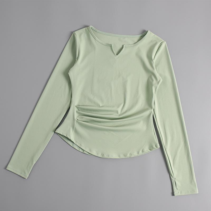 Slim Fit Long Sleeve Quick-Dry Breathable T-Shirt for Running & Yoga