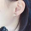 Exquisite Russian Purple Gold Imported Craft Inlaid Zircon Earrings Rose Gold Plated Exquisite Versatile Color Gold Earrings