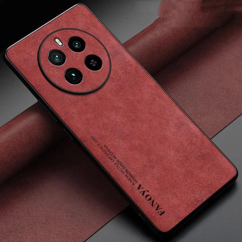 For Realme 12 Pro Plus Case Sheepskin PU Leather Matte Cover for Realme 12 Pro 12Pro Plus Soft Frame Matte Back Cases Shell