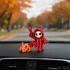 Mini Grim Reaper Statue, 3D Printed Skull Grim Reaper Pumpkin Figurine, Cute Gothic Car Dashboard Accessory for Office Desk, Home Decor