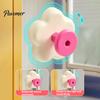 Safety Cabinet Hook Flower Shape Suction Cup Hook, No-Drill Plastic Style Handles, Rotatable Knob Adjustable Buckle for Kitchen Bathroom Lanyard