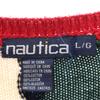 NAUTICA 90s Old Striped Pattern Long sleeve knit L Men's Used