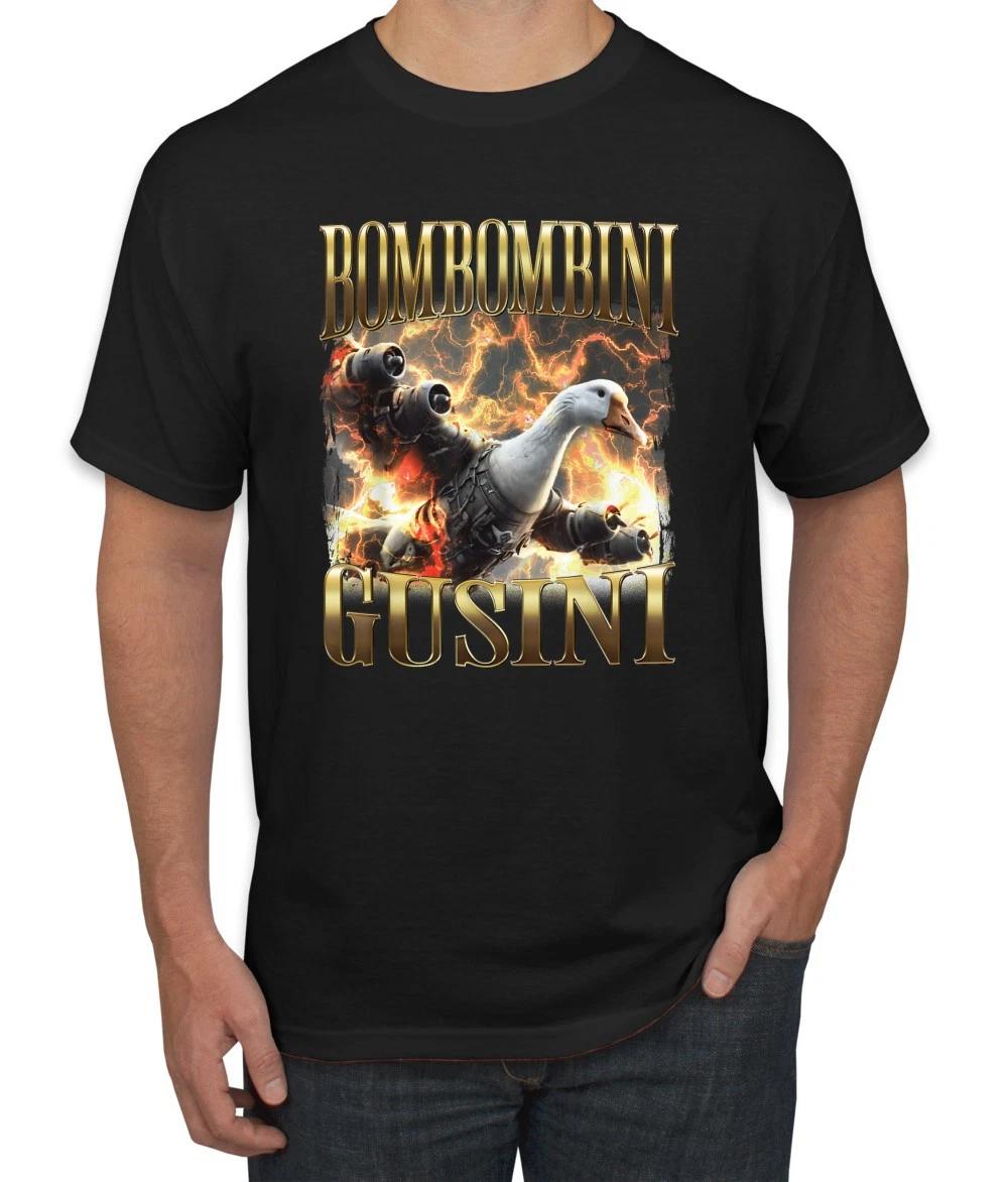 Bombombini Gusini Goose Jet Engine Meme Italian Brainrot Funny Men s T- Shirt 3XL