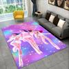 Kpop Dämonenjäger Rumi Mira Zoey Zeichentrickgruppe Teppich für Spielzimmer Schlafzimmer Wohnzimmer Sofa Heimdekoration, Teppich rutschfest