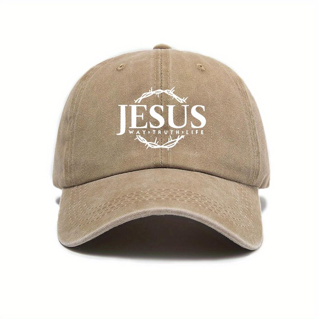 Adjustable baseball caps for men and women, Jesus wreath design, urban street style suitable for leisure and outdoor activities