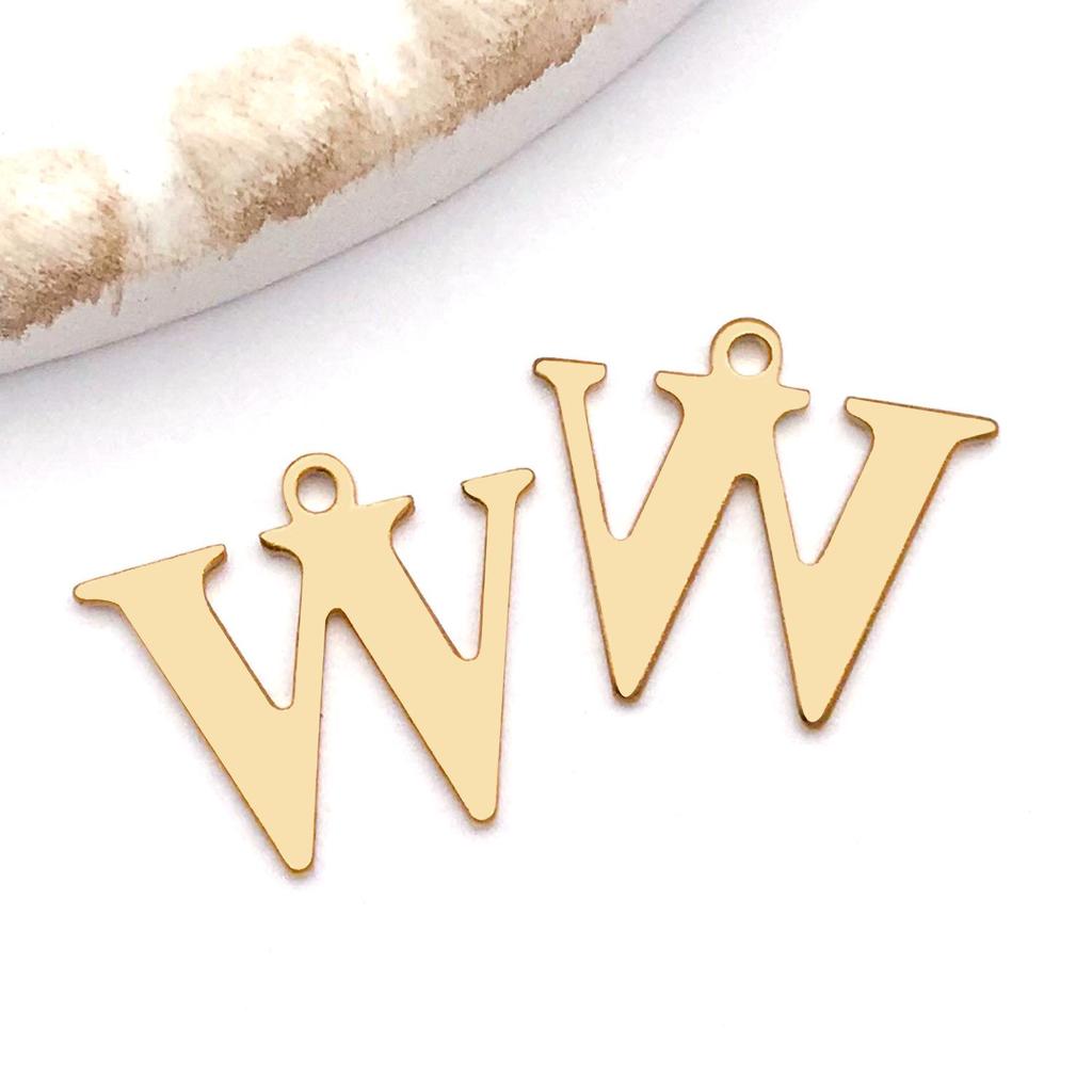 Stainless Steel Alphabet Pendant Jewelry Accessories for DIY Necklaces, Bracelets & Earrings