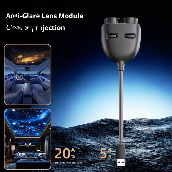 Atmosphere Star Light for Outdoor Activities Car Starry Sky Projector Light, Portable USB Night Interior Decoration Accessories Ceiling Lights