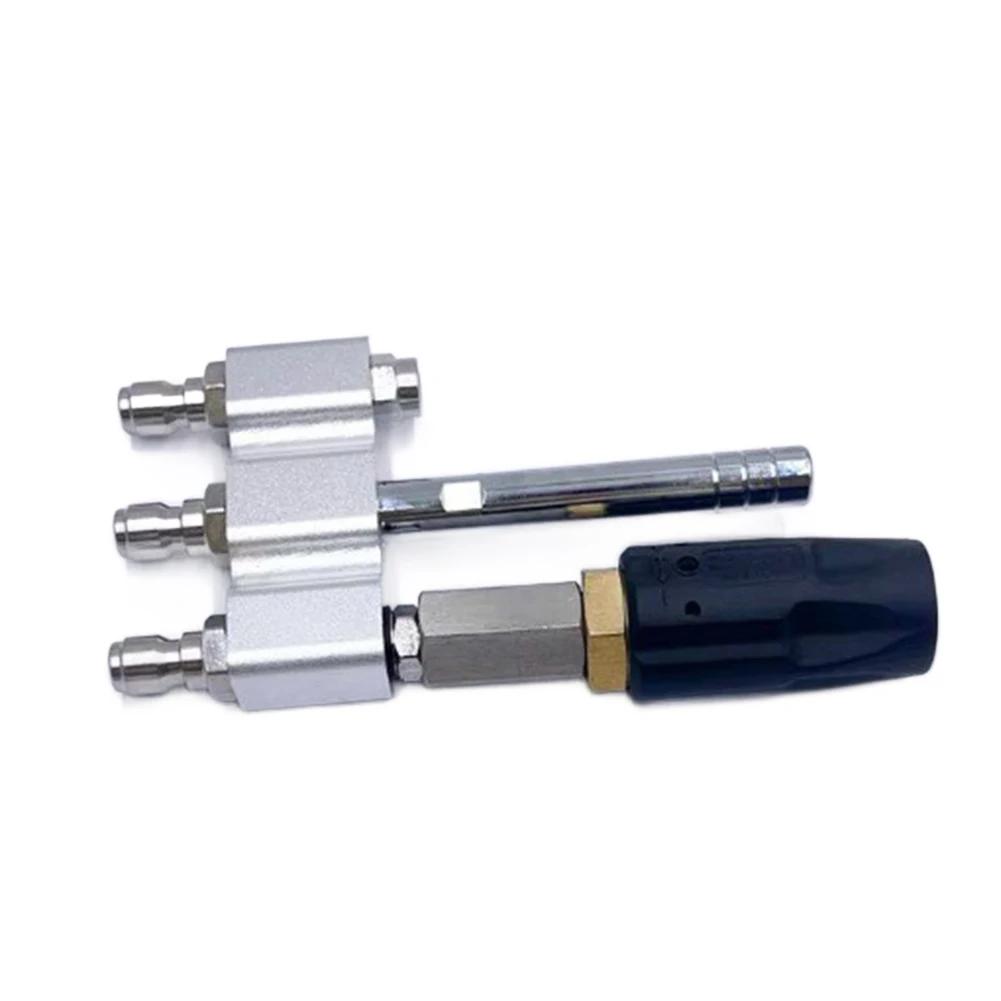 3-in-1 Stainless Steel Pressure Washer Nozzle With 1/4'' Quick Connector  3-7 GPM Pressure Washer Nozzle For Washing Roof Car