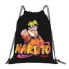 Custom N-Narutoes Uzumaki Drawstring Bags Men Women Foldable Sports Gym Sackpack Anime Training Storage Backpacks