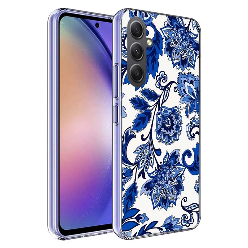 Blue white Porcelain Pattern Phone Case for Samsung A17 A37 A57 A07 A16 A26 A36 A56 A06 A02S A12 A22 A32 A52S A04S A14 A24 A34 A