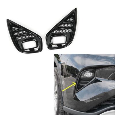 For Toyota Highlander -23 Bright Black ABS Front Bumper Fog Light Cover Trim