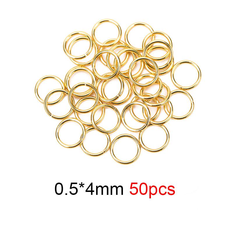 

50/100pcs Never Fade PVD Stainless Steel Open Jump Rings 4/5/6/8mm Split Rings Connectors Necklace Bracelet Jewelry Accessories золотой