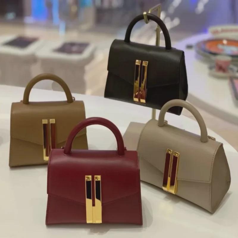 2024 Spring/Summer Genuine Leather Princess Kate Style Crossbody Handbag