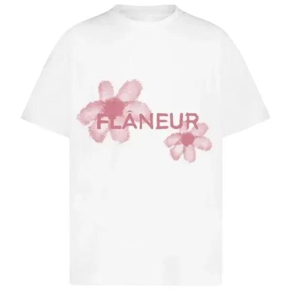 

2026 New Summer Flaneur Homme Floral Graphic Brand Pattern Printed Luxury Brand Pure Cotton Men and Women T-shirts Top XXXXL