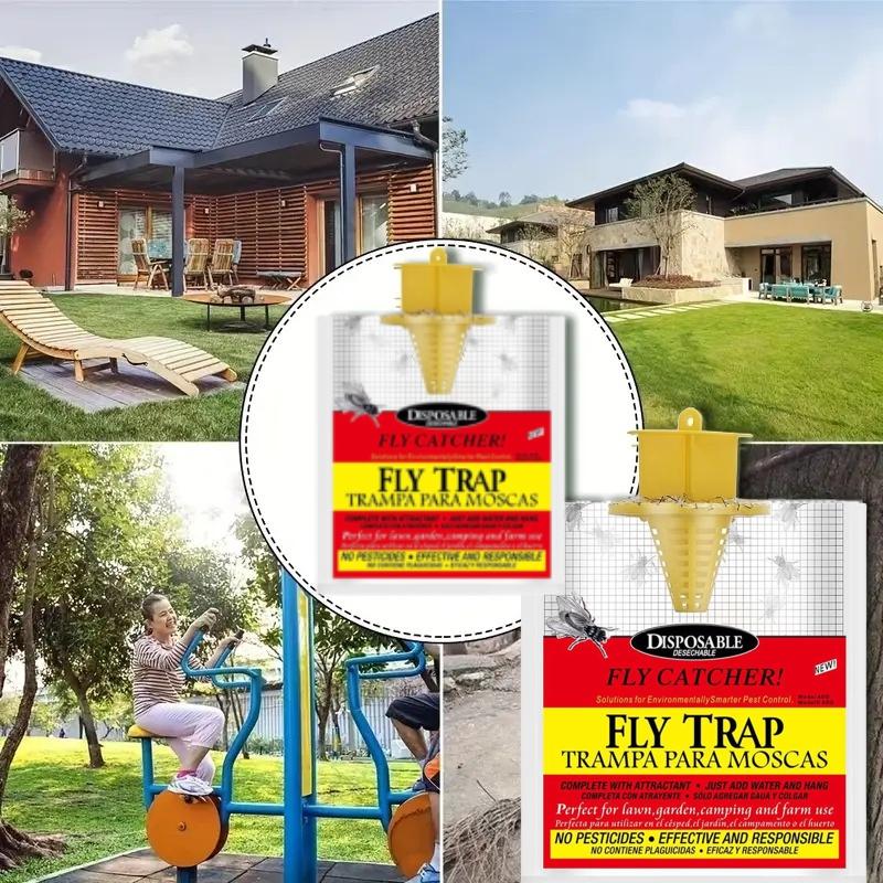 Spdak Fliegenfallen Outdoor Fliegenfallenbeutel Effektiver Fliegenfänger für den Außenbereich 214x198mm Größe