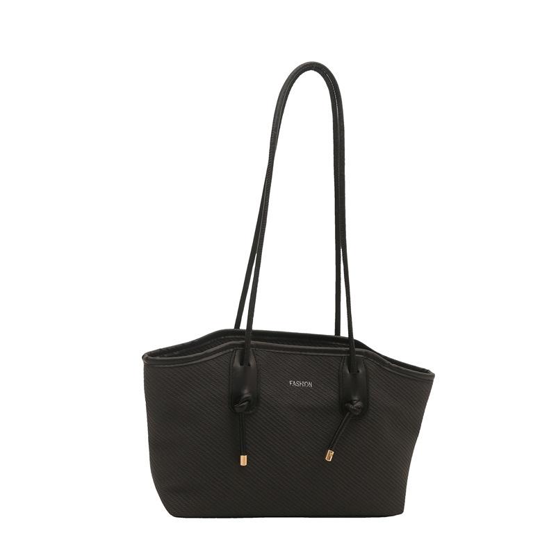 Korean version of casual shoulder bag women's 2025 new retro high-end tote bag trendy commuter large-capacity handbag